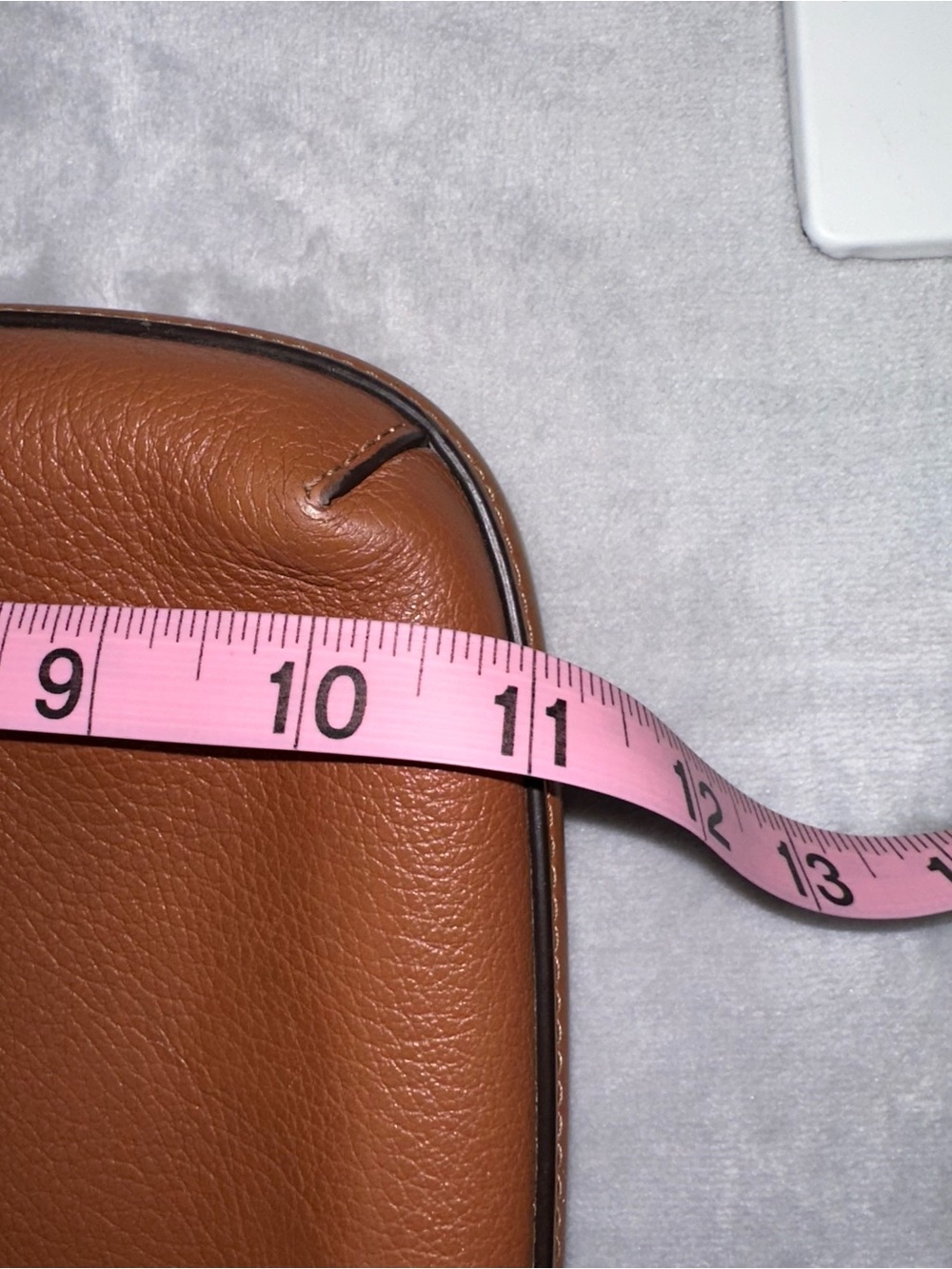 Coach Mae File Pebbled Leather Crossbody Bag Brown Zip Pocket Adjustable Strap - Picture 10 of 11